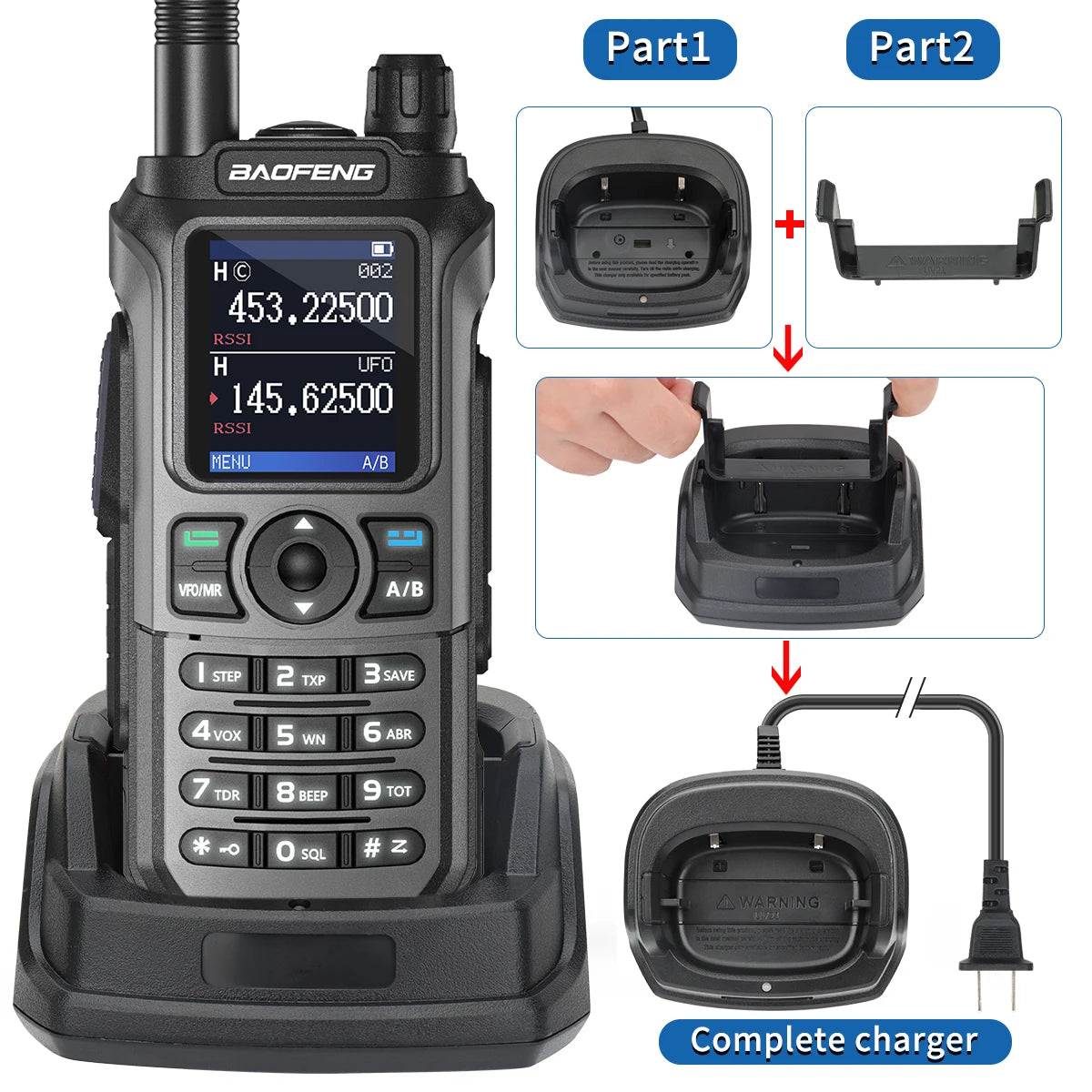 Baofeng UV-21 Pro V2 Wireless Copy Frequency Mutli Band Powerful Waterproof Long Range UV-5R Long Range Type-C Two Way Ham Radio