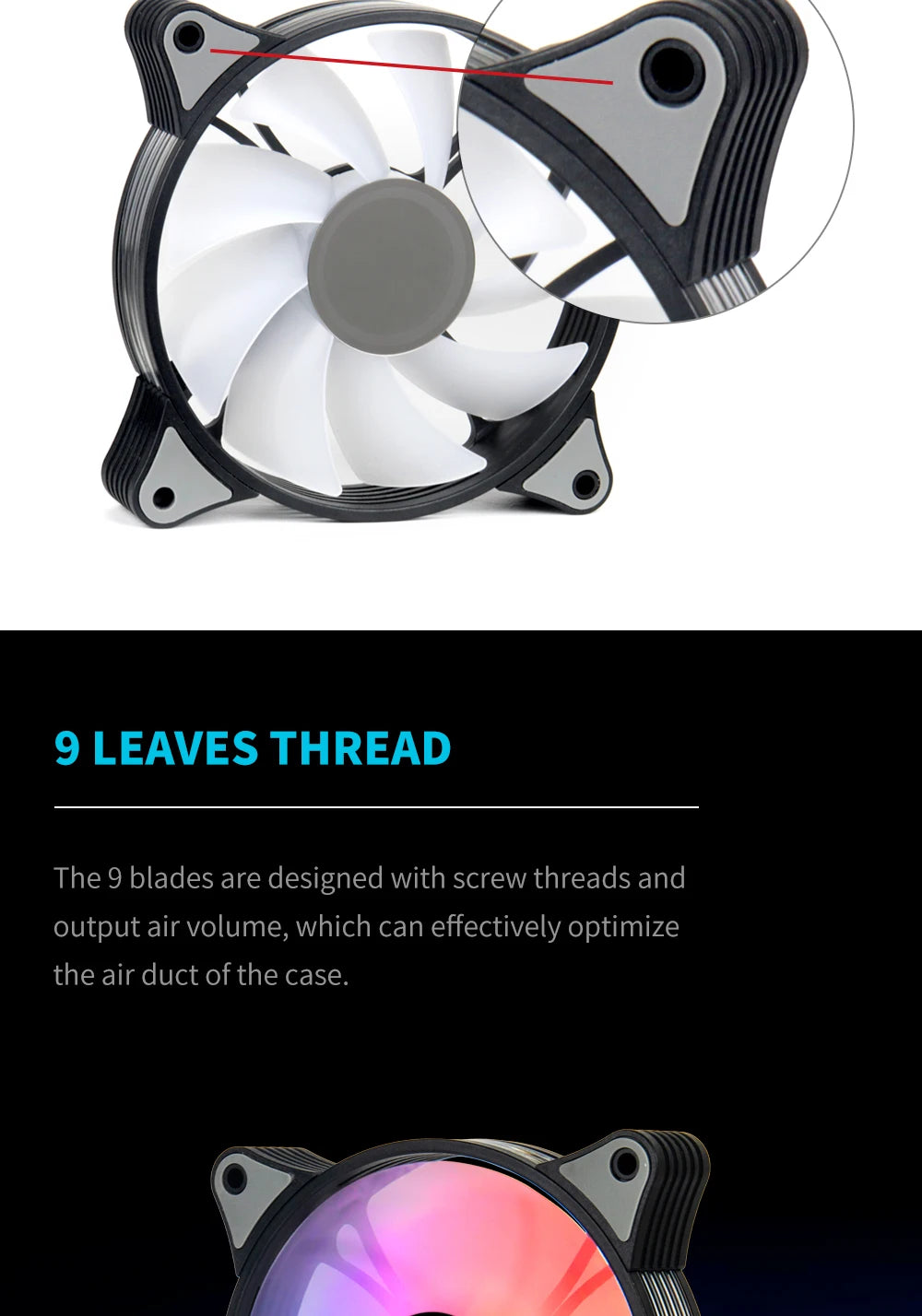 Aigo AR12PRO Computer Case Fan Ventoinha PC magnetic light bar 120mm RGB Fan 4pin PWM CPU Cooling Fan 3p5v Argb 12cm Ventilador