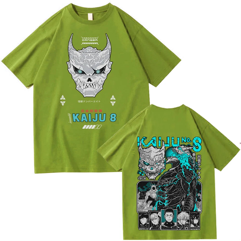 Anime Kaiju No 8 T-shirt Harajuku O-neck Casual Shirt