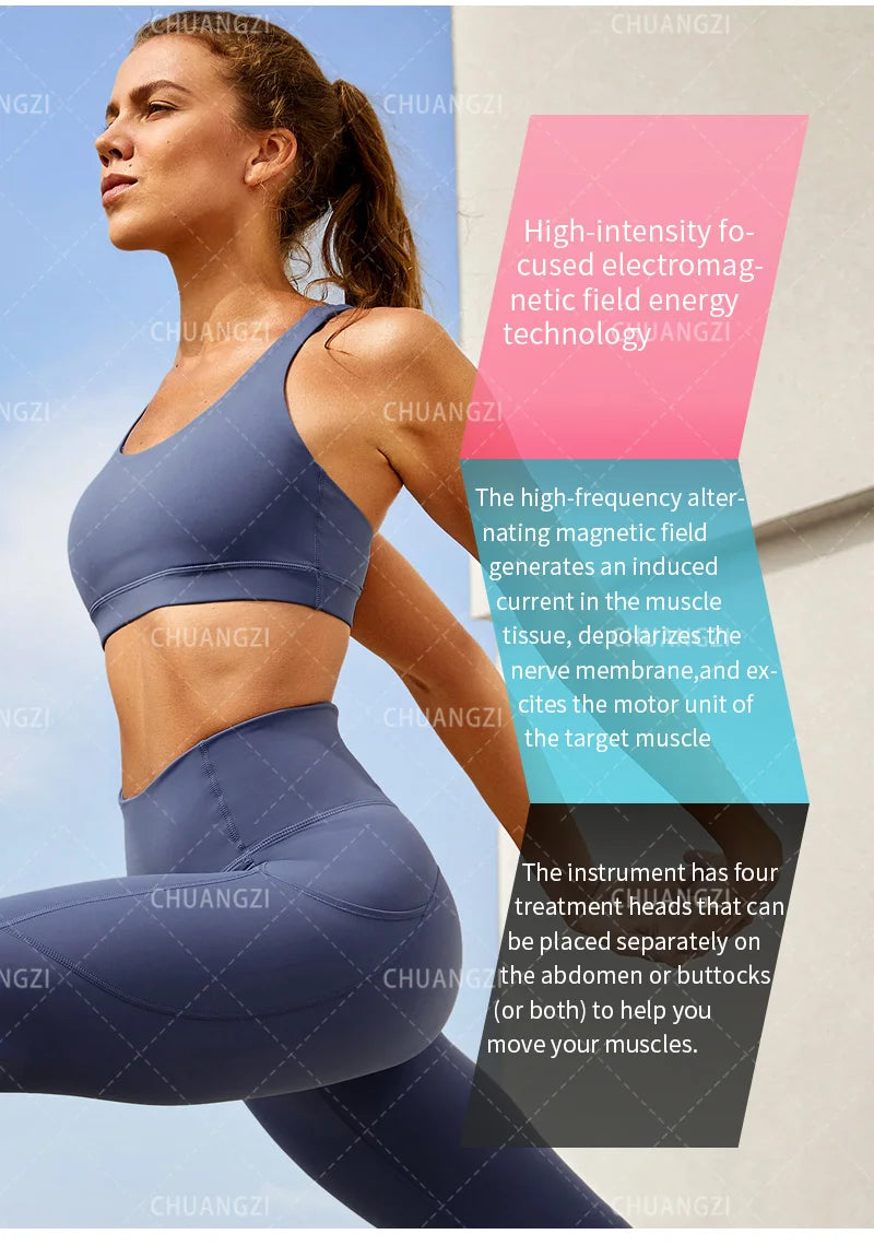EMS Body Sculpt Machine RF Sculpting Weight Loss Burning Fat Slimming Muscle Stimulation Equipment 6500W HI-EMT MYOslim EMSzero