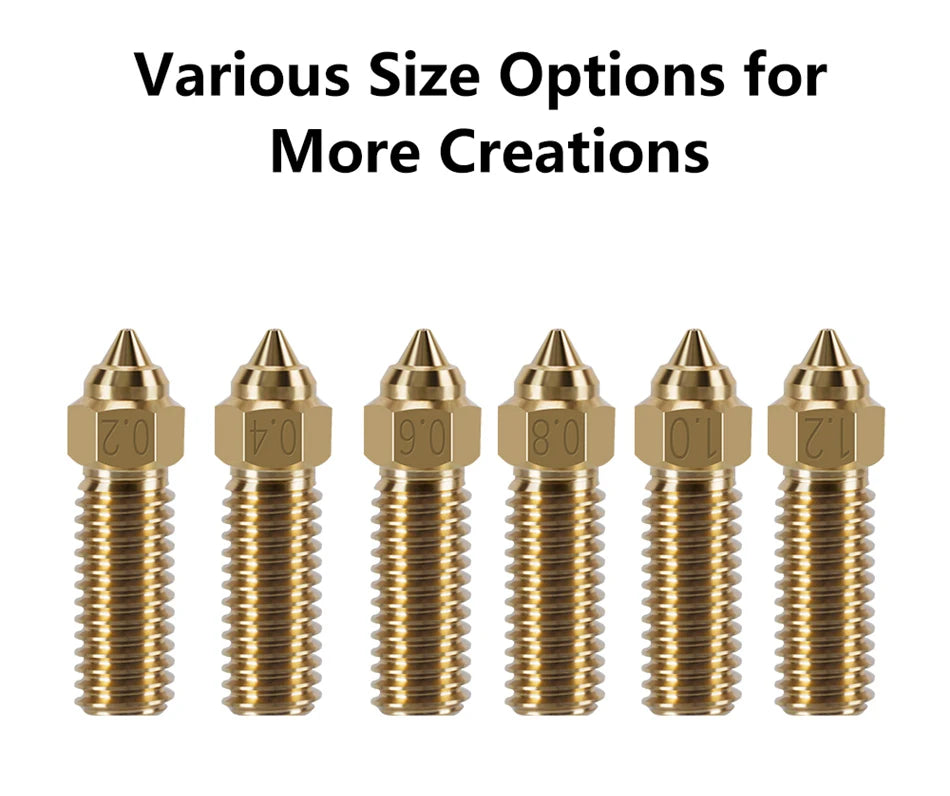 For Ender 3 V3 KE Nozzle Brass Plated Copper Hardened Steel High Speed 3D Printer Nozzles For Creality K1 / K1 Max / CR-M4