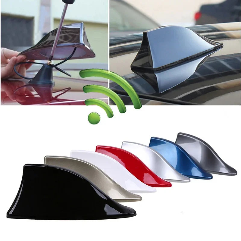 Car Radio Shark Fin Car Shark Antenna Radio FM Signal Design for All Automobiles Aerials Auto Exterior Styling Replacement Parts