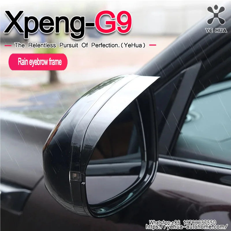 For Xpeng  G9 2023-2025 Car Rearview Mirror Rain Eyebrow Sun Visor Shade Cover  Clear Vision for Rain Car Mirror Accessories