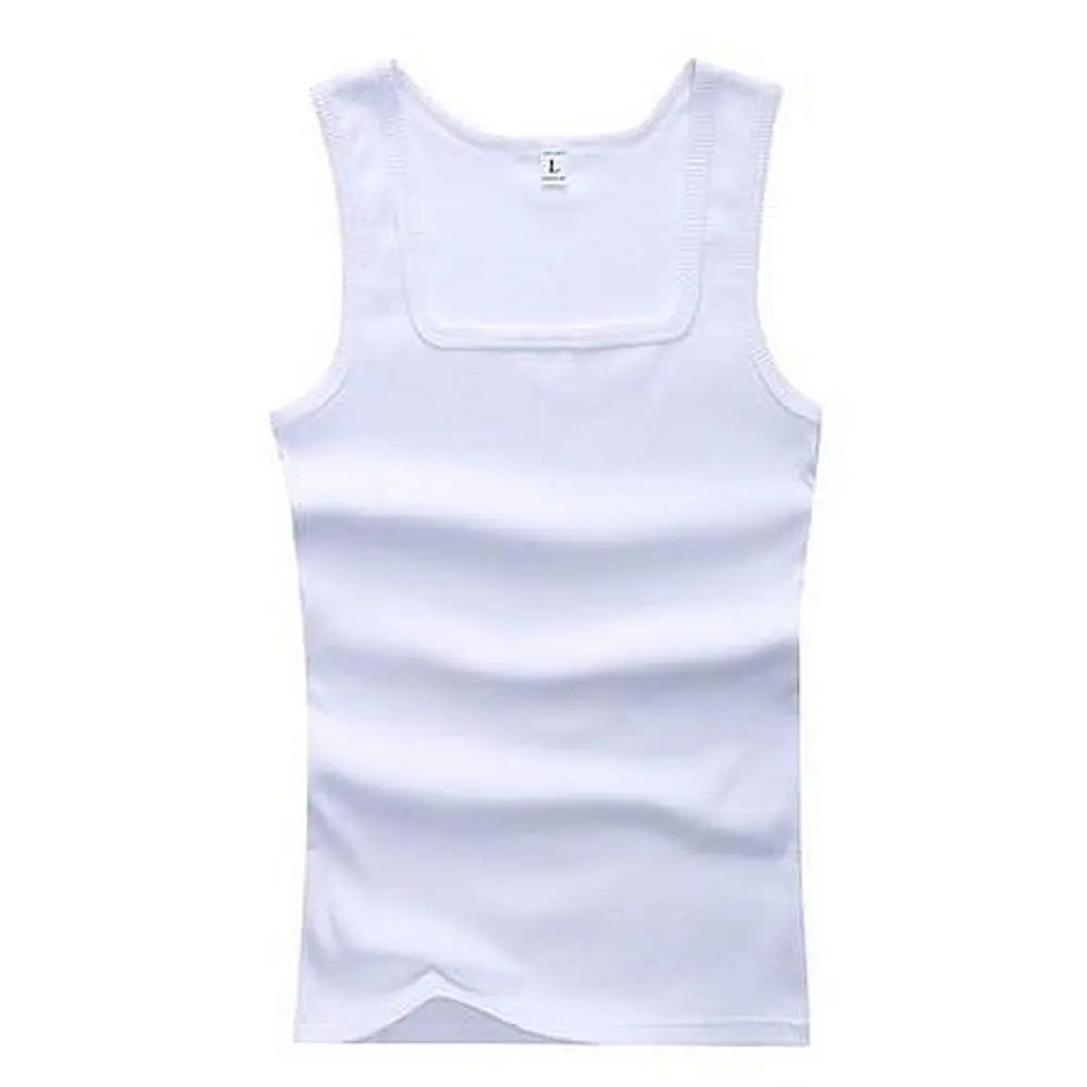 Male Clothes Tank Tops 100% Pure Cotton Sleeveless Fitness T-shirt
