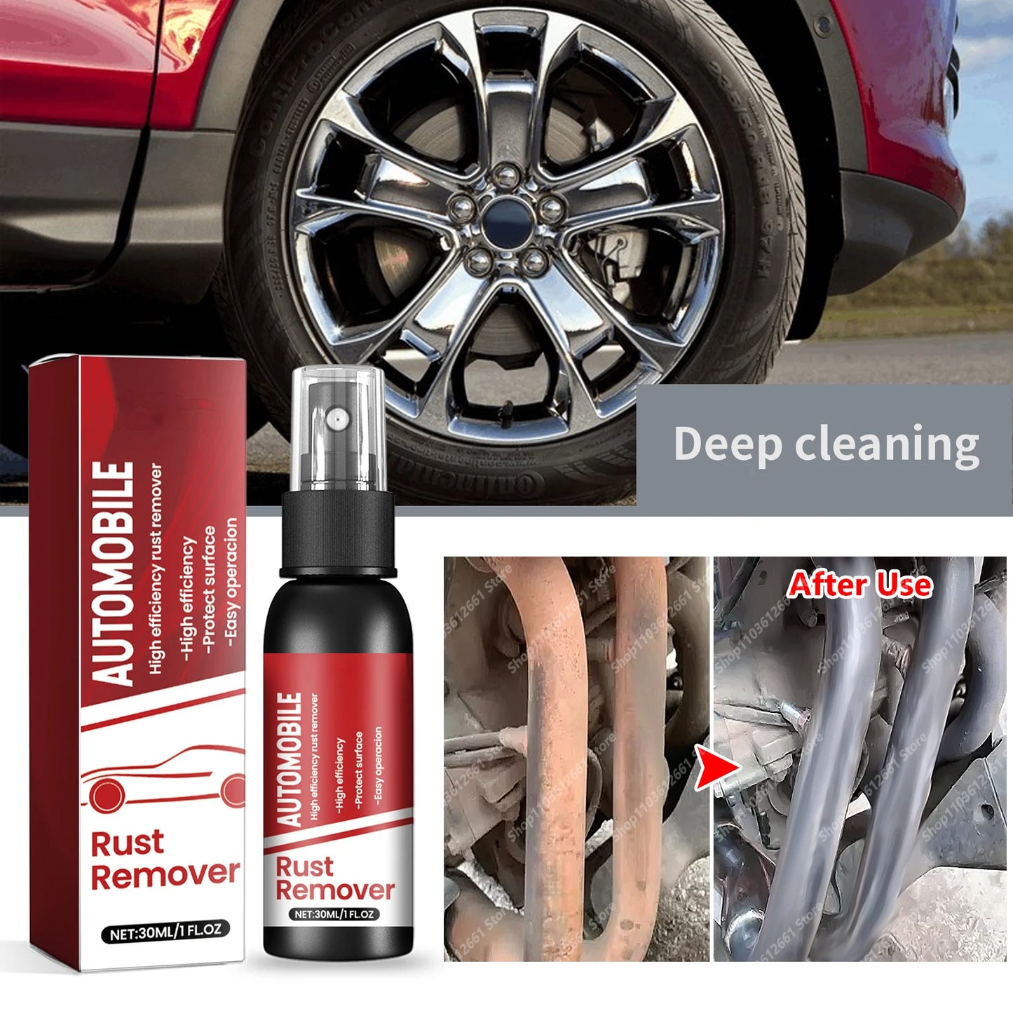 Rust Removal of Car Motorcycles Truck Automobile Exhaust Pipe Wheel Brake Discs Remove Rust Multifunction Cleaning Renovation