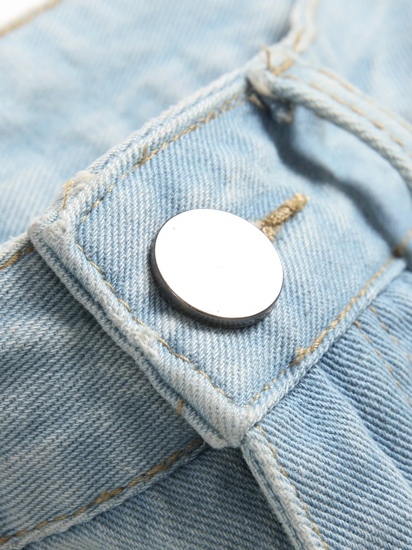 Men's Vintage Light Blue Jeans Straight Loose Fit Distressed Cat Whisker Denim Pants Casual Streetwear High Quality Stretch 28-4