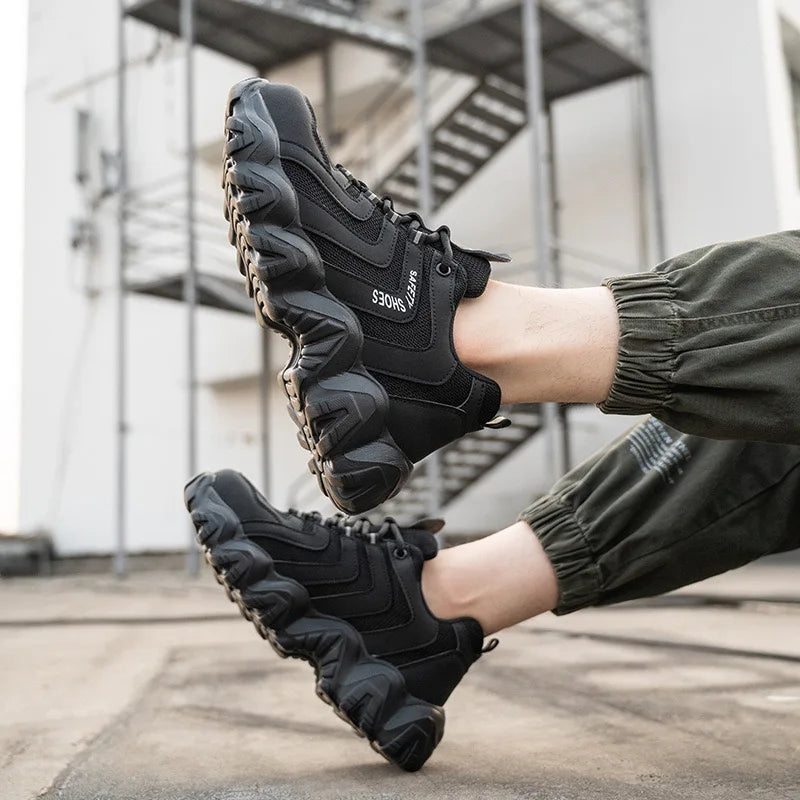 New work shoes for all seasons, lightweight, anti smashing, anti stab, anti slip, construction site safety protection shoes