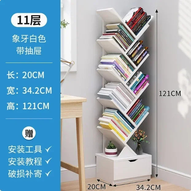 Modern Children's TreeShaped Bookshelf  FloortoCeiling Design, Living Room Storage Bookcase, Innovative Home Library