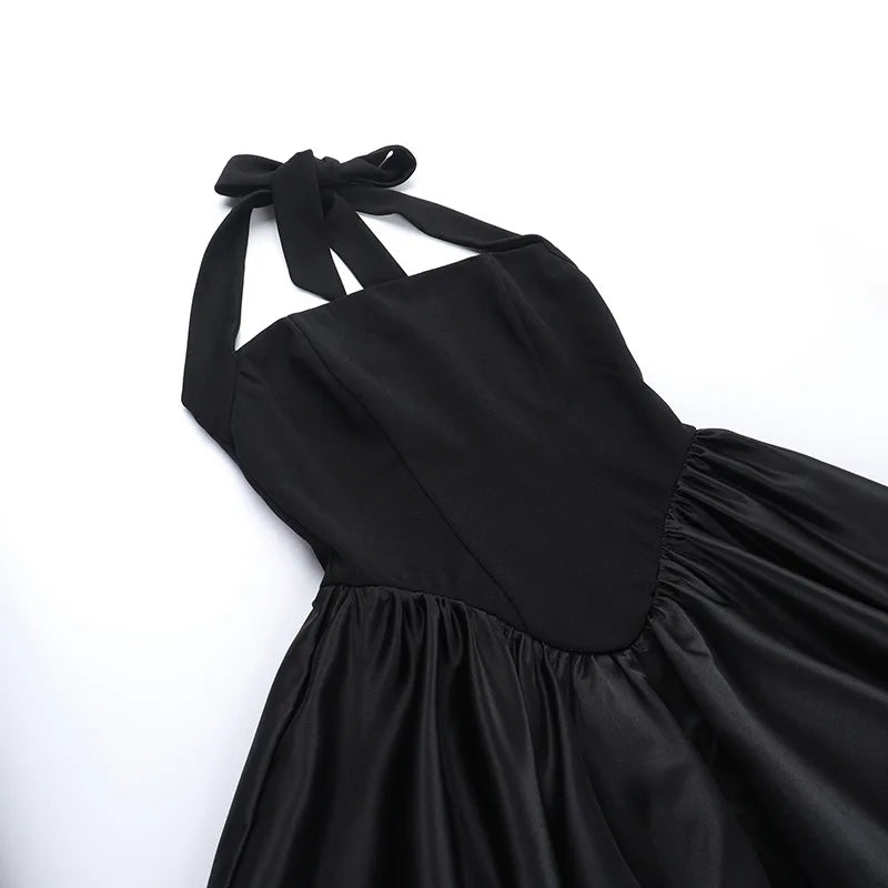 Ladies Summer Elegant Evening Party Dress Women Sleeveless Backless Halter Sexy Mini Dresses Night Club Streetwear Female Outfit